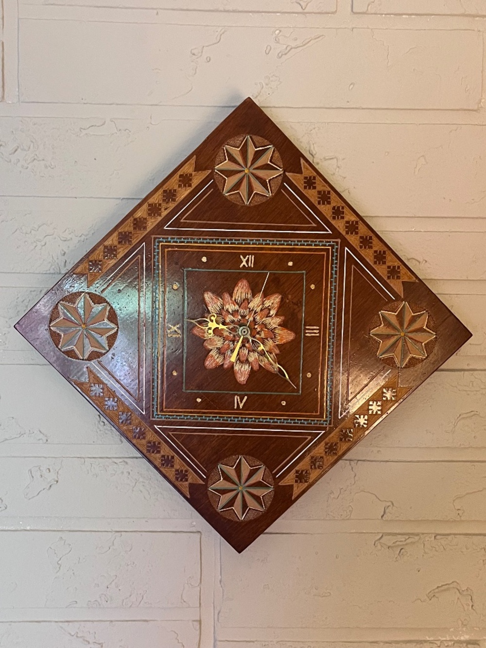 Vintage Ukrainian Decorative Clock Hand Made and Signed by Ukrainian Artist 12X1